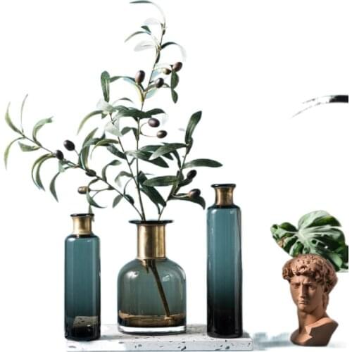 Modern Quality Transparent Glass Vase Decoration Tall Vases for Wedding Floreros De Decoracion Living Room Decorative Vase