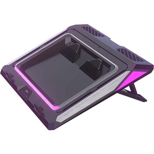 IETS GT300 Double Blower Laptop Cooling Pad for Gaming Laptop, Cooler Pad with Dust Filter and Colorful Lights