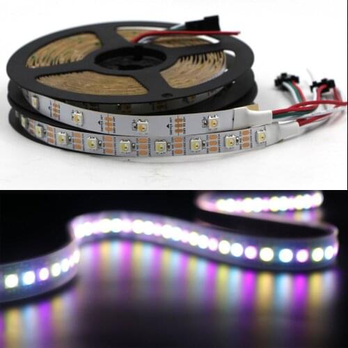 WS2812B sk6812 IC Smart pixel led strip light RGB 4in1 RGBW RGBWW Individually Addressable RGB Led tape Light IP30/65/67 DC 5V