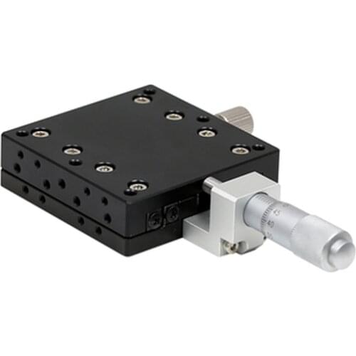 X Axis 40*40mm Knob Micrometer Sliding stage Guide Rail Type Platform Manual Displacement Sliding Table LGX40-R,LGX40-L,LGX40-C