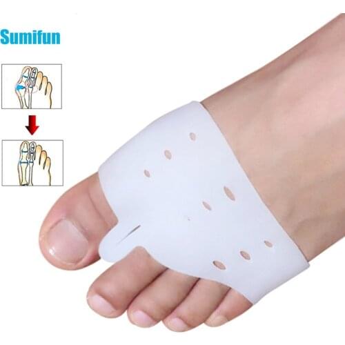 2Pcs Toe Separator Big Toe Straightener Silicone Gel Foot Fingers Protector Finger Pedicure Foot Care Tool