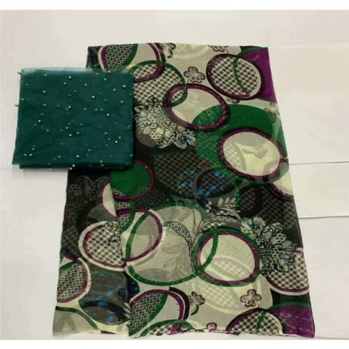 5+2 yards/set) African soft silk fabric ,for garment neat embroidery on the material with swiss voile lace tissu! LXF41912
