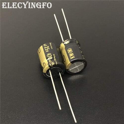 5Pcs/50Pcs 470uF 25V NICHICON KW Series 10x12.5mm 25V470uF HiFi Audio Capacitor
