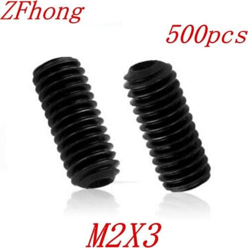 500PCS din916 m2x3 m2*3 grade12.9 Allen Head Hex Socket Set Screw Grub Screw with cup point