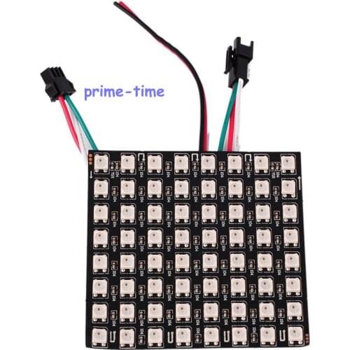 8x8 Pixel 64 Pixels WS2812B Digital Flexible LED Panel Individually Addressable Full Dream Color DC5V