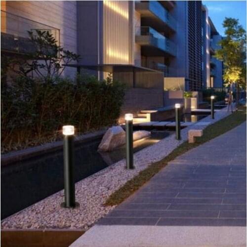 AC85-265V DC12V IP65 15W LED Garden Light LED Lawn Lamp Exterior Bollard Light Outdoor Floor Garden Courtyard Road Lighting