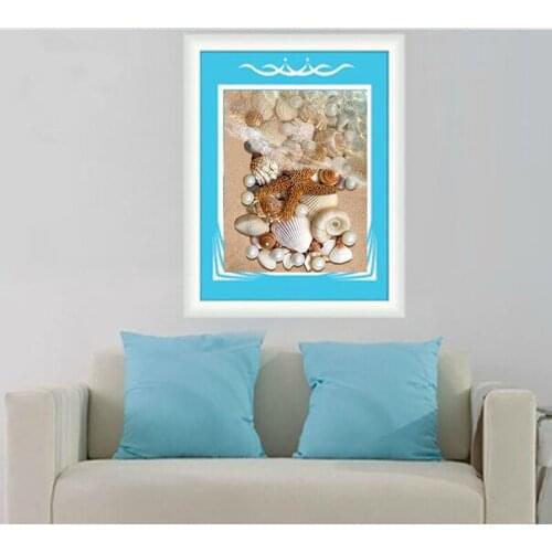 Diamond Embroidery Diy Diamond Painting Cross Stitch Kits Diamond Mosaic Beach shells Full Square Diamond Embroidery CS020