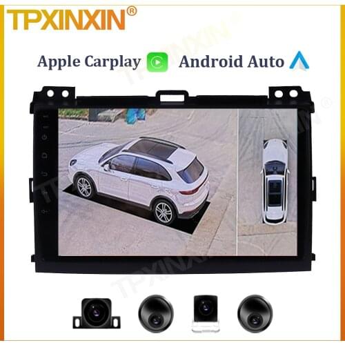 6+128G For Toyota Land Cruiser Prado 120 2004 - 2009 Android 10 Car Radio Multimedia Video Player Navigation GPS Carplay DSP