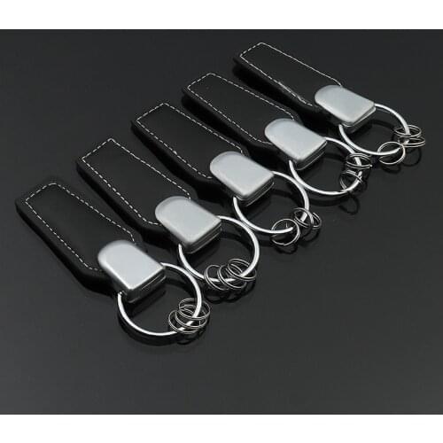 1pcs Znic Alloy Car Badge Emblem Genuine Leather Keychain Keyring for Audi RS Sline S line BMW M BENZ AMG VW R