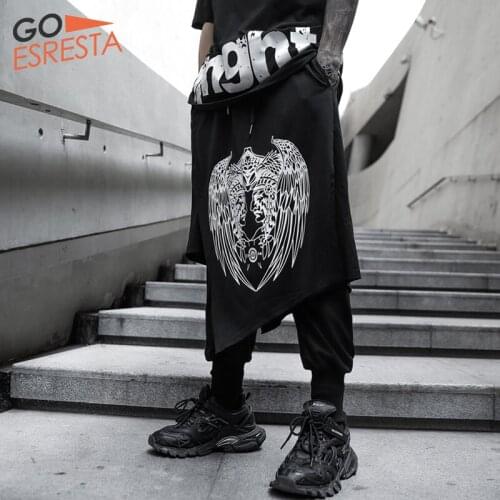 Baggy Hip Hop Cargo Pants Men Streetwear Splice Wing Printing Casual Harem Trousers Summer Joggers Harajuku Tide Mens Pants