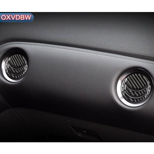 Carbon Fiber Central Air Conditioner Outlet For nissan GTR R35 interior trim AC frame sticker 2009-2015 Auto Accessories Styling
