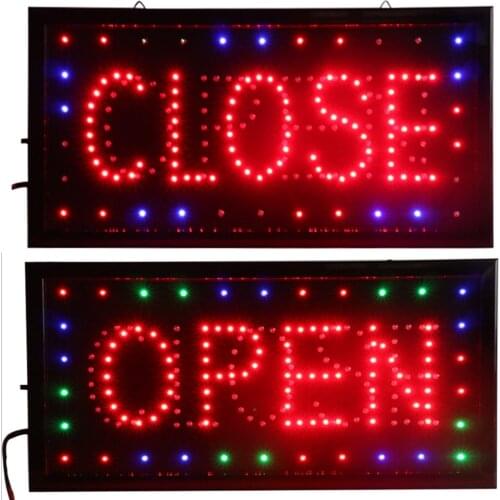 CHENXI Open & Closed 2 in 1 LED Sign Store Neon Business Shop Open Closed Advertising Light On/Off Switch 19*10 Inch Billboard