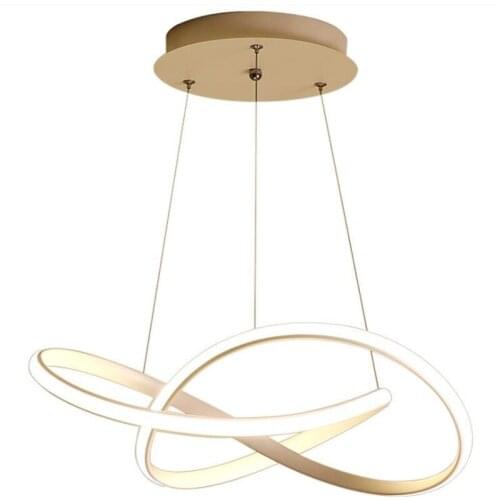 Black/White Iron Acrylic Round Led Pendant Light Dining Room Bar Bright Fashion Suspension Drop Lamp Dia 50/60cm 2090