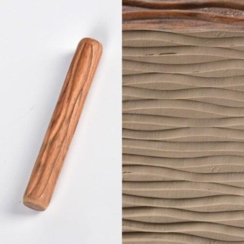 Wood Clay Texture Rolling Pin Emboss Pattern polymer clay roller Ceramic Pottery Tools Pottery Tools Wood Hand Rollers for Clay