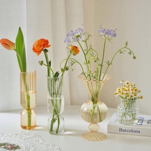 Home Glass Vase Modern Hydroponic Plants Glass Decor Transparent Flower Arrangement Vases Terrarium decor Vase Hydroponique