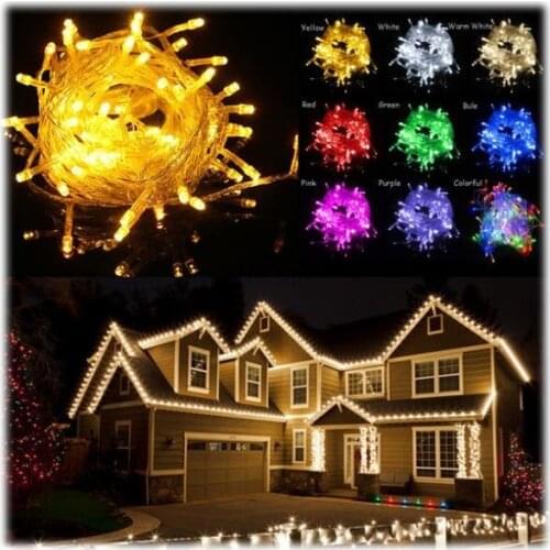 By DHL or EMS 50 pieces 10 metre 220V LED String Lighting Wedding Christmas Lights Outdoor Twinkle Christmas Decoration Outdoor