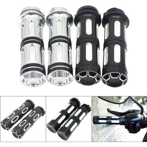 1" CNC Edge Cut Handle Bar Hand Grips For Harley Sportster Iron XL883 XL1200 x48 Softail Fat Boy DYNA FLD Touring Custom