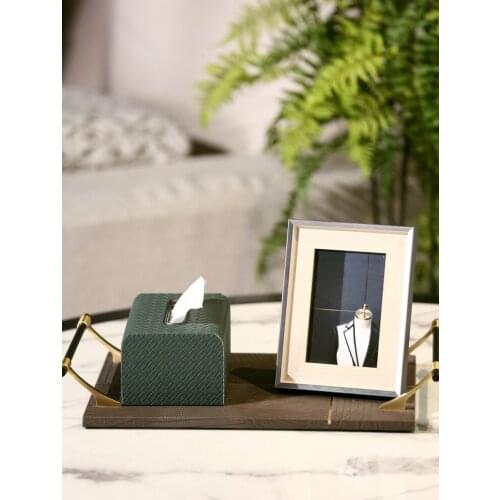 Leather Tissue Box Rectangle Creative Container Removable Tissue Box Nice Storage Modern Servilletero Tissue Boxes BG50TB