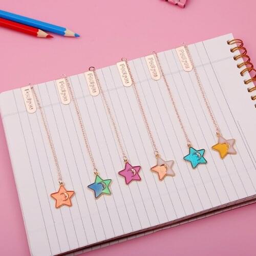 Metal Bookmarks Star Creative Classical exquisite Mini Metal Art Pattern Bookmark Page Folder Markers Office School Supplies