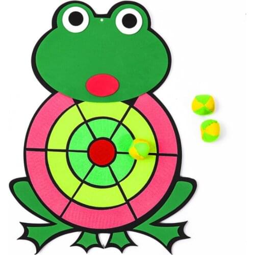 Cartoon Animal Frog Sticky Ball Target Dart Board Throwing Flying Game Toy Set For Children Security Toy Gifts New