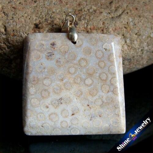 Natural Chrysanthemum Slab Coral Fossil Gems Stones Reiki Chakra DIY Earrings Necklaces Pendant Beads Jewelry Craft Making BS983