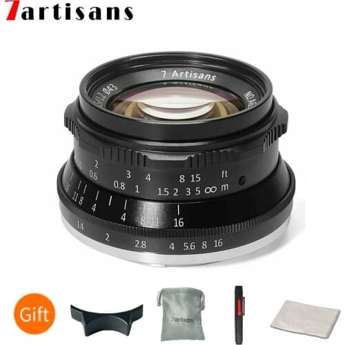 7artisans 35mm F1.2 Prime Lens for Sony E-mount / / for Fuji XF APS-C Camera Manual Mirrorless Fixed Focus Lens A6500 A6300 X-A1