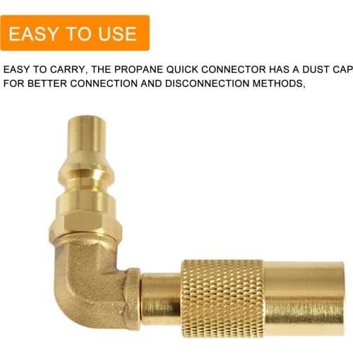 Outdoor Gas Tank Connector Quick Connection 9/16 To 1/4 Propane Gas Tank Connector Brass Connection Adapter For Gas Stove