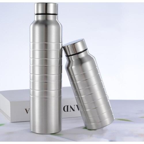 650/1000ml Rolled Thread Stainless Steel Large Capacity Portable Water Bottle