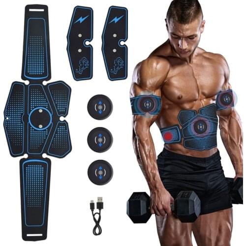 Adjustable Recharge EMS Health Abdominal Muscle Stimulator Electric Weight Loss Massager Sports Trainer Vibrator Sticker Unisex