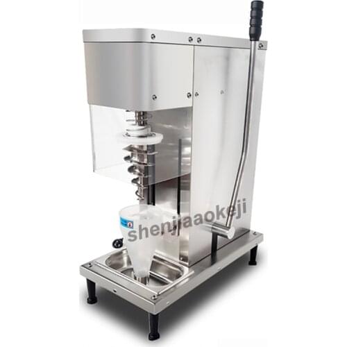 Stainless steel Manual ice cream mixer frozen yoghurt fresh fruit ice cream mixing machine Commercial vertical mixing machines