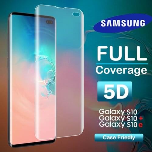 S10 + cruved 3D Full Coverage Transparent Soft TPU Film Screen Protector For Samsung Galaxy S10 Plus S10e (Not Tempered Glass)