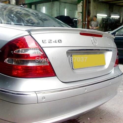 For Benz W211 E300 E320 E240 Spoiler 2005-2009 ABS Plastic Unpainted Color Rear Spoiler Wing Trunk Lid Cover Car Styling