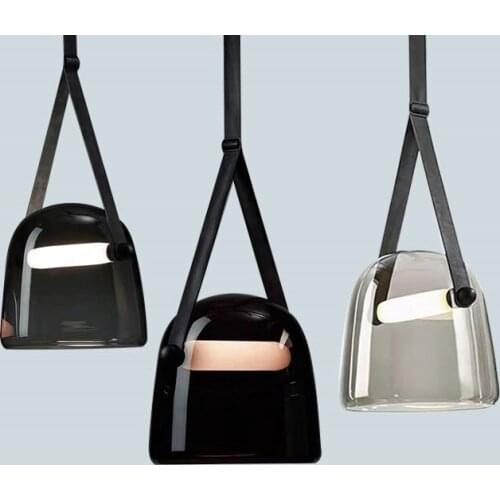 Belt Mona Glass Pendant Light Led Kitchen Hanging Lights Dining Room Home Decor Modern Light Fixture Suspension Industrial Lamp