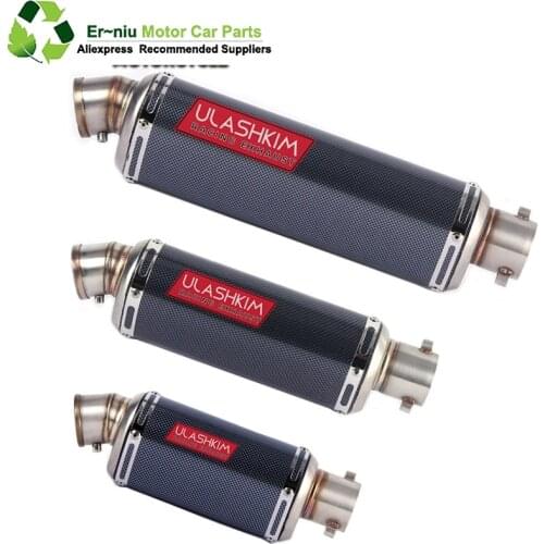 Universal Motorcycle Carbon Fiber Exhaust Muffler Escape Pipe CBR600F NC700S/X NC750S/X CB750F CB600F CB750Four CBR600RR CB400
