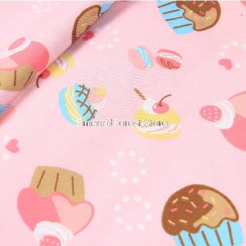 Foreign trade cotton twill sanded printed fabric, handmade DIY clothing dress baby clothes pajamas fabric 100cmx110cm