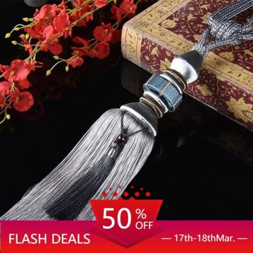 High-End Curtain Tassels New Chinese Style Hanging Ball Pack Silk Ball Hook Tassel Spot living room decoration topiary ball