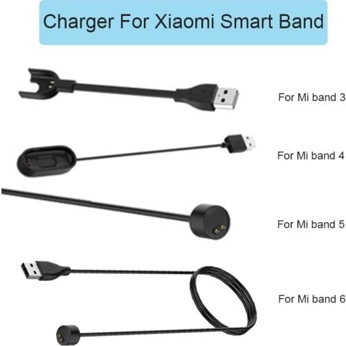 Charger For Xiaomi Mi Band 3 4 5 6 Cord Replacement USB Charging Cable Adapter For Xiaomi Miband 3 4 5 6 Smart Bracelet Chargers