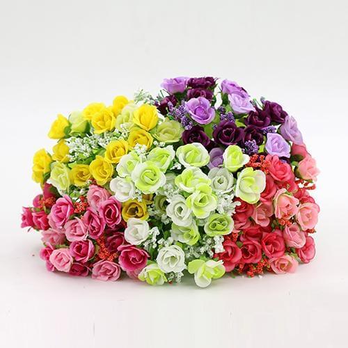 1 Bouquet 21 Head Artificial Fake Rose Wedding Party Home Decoration Flowers Crafts