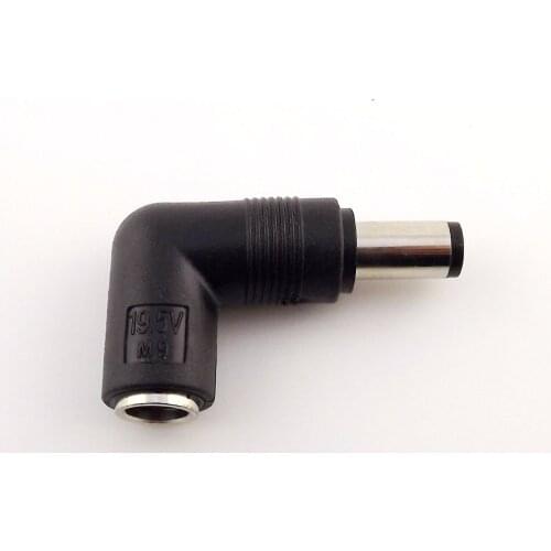 1pcs DC 7.4mm x 5.0mm Female To Male Right Angled Power Connector Adapter for DELL HP Laptop Tablet PC