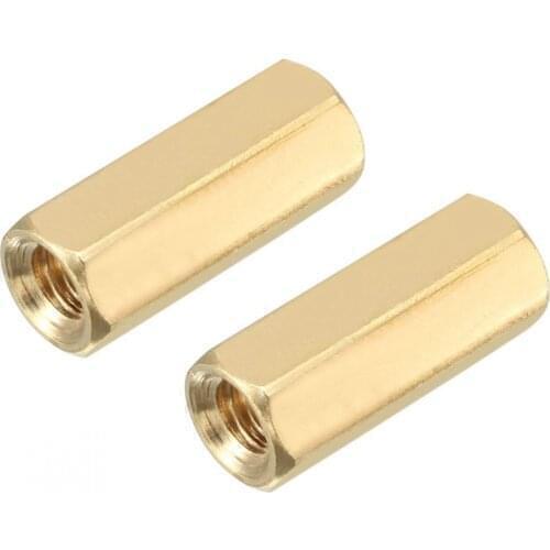 100Pcs M4*15MM Female Hex head Brass Spacing Screws Threaded Pillar PCB Computer PC Motherboard StandOff Spacer L=15MM