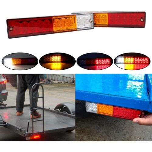 2pcs 12V Truck Lights LED Waterproof Rear Tail Brake Reverse Lights Turn Indiactor ATV Trailer Caravan Campers 20 LED