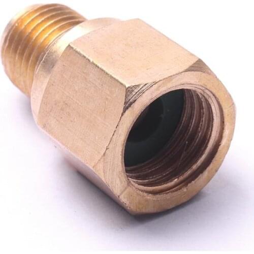 2Pcs Female 1/4SAE to Male 1/2ACME Aluminum Adapter for R134a AC Air Conditioner Adjustable Coupler Converting Connector