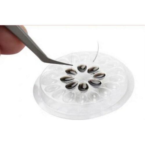 20Pcs Adhesive Pallet Eyelash Extension Glue Pads Stand on Eyelash Plastic Glue Holder Wholesale Glue Gasket Eyelash Glue Holder
