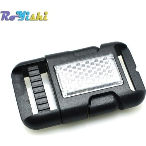 25pcs/pack 1"Plastic Side Release Buckle Single Adjustable Belts Tactical Backpack Straps Webbing 25mm