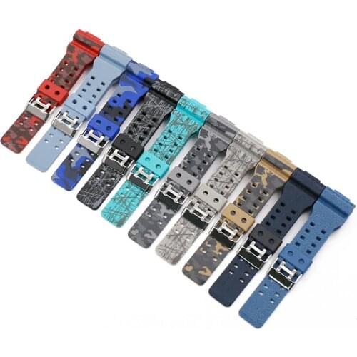 Watch accessories resin strap men for CASIO G-SHOCK GA-110 GA-100 GD-120 sports waterproof camouflage rubber watch band