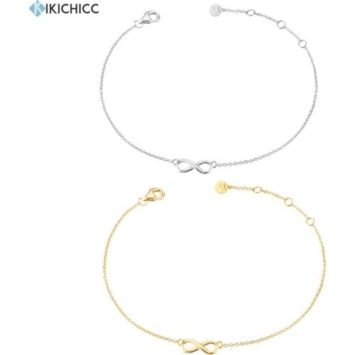 KIKICHICC 2020 New 925 Sterling Silver Gold Best Friend Charm Chain Bracelet Women Plain Luxury Jewelry New 2021 Wedding Gift