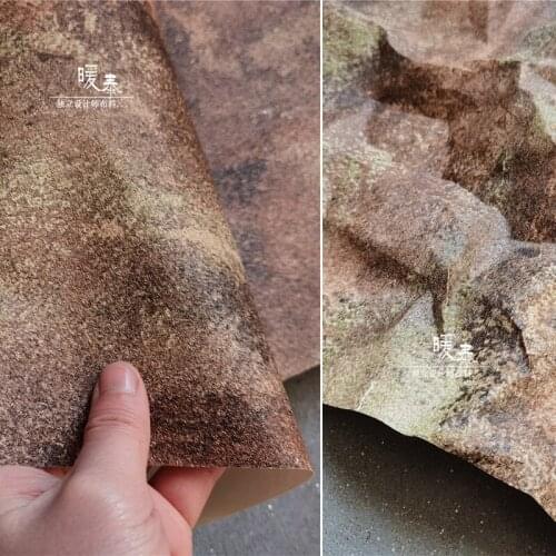 Rusting Feel Paper Sence Fabric Retro Make Old DIY Crafts Wedding Party Background Decor Modeling Garment Designer Fabric