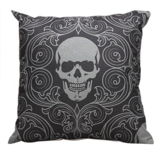 Skull Pillow Case Housse Coussin Pillowcovers Sofa Decorative Cushion Cover Home Decor Room Decoration Accessories Halloween