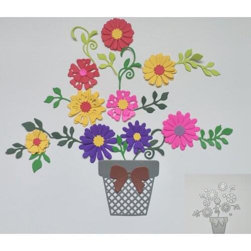 Exquisite flower bonsai green leaf metal cutting die, scrapbook, photo album, photo frame decoration DIY