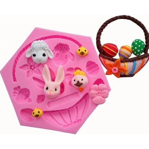 Rabbit Easter Egg Chocolate Silicon Molds Candy Molds Cupcake Cake Baking Decorations